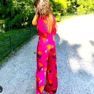 Zara Floral Silk Like Jumpsuit 🌸🌺 M ❌ Both Sold ❌